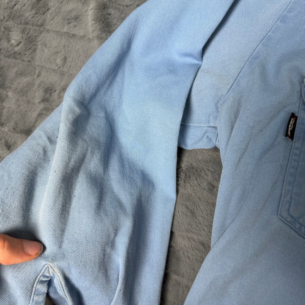 Workrite FR Button Down Shirt Mens XL Blue Flame Resistant CAT 2 Westex - Picture 9 of 11